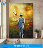 Portrait God Canvas - Bible Verse Wall Art - Jesus and nurse - To the beautiful world Canvas