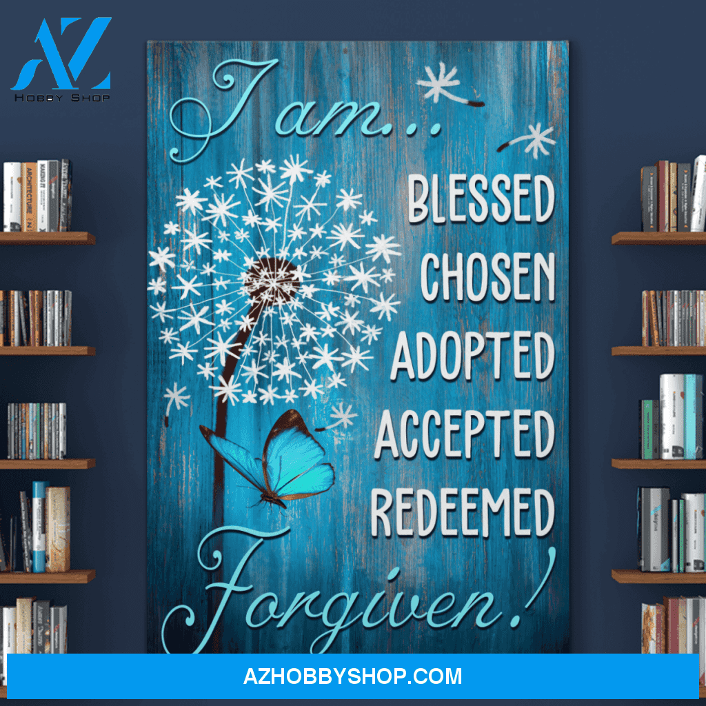 Portrait God Canvas - Bible Verse Wall Art - Jesus - I am Forgiven Canvas