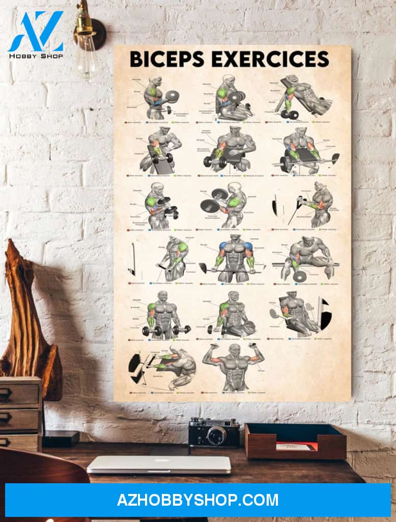 Biceps Exercices Wall Art Canvas Prints Unique Gifts