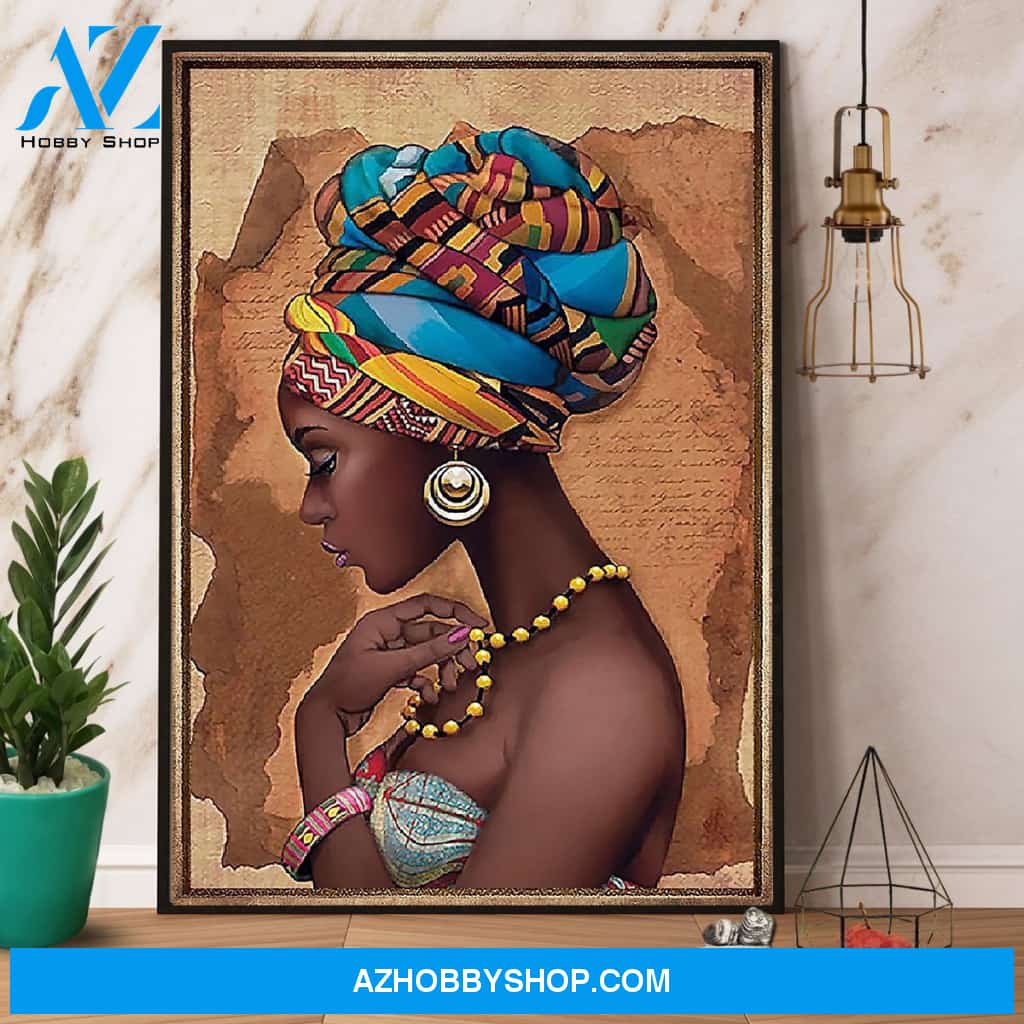 Black Girl African Culture Canvas And Poster, Wall Decor Visual Art