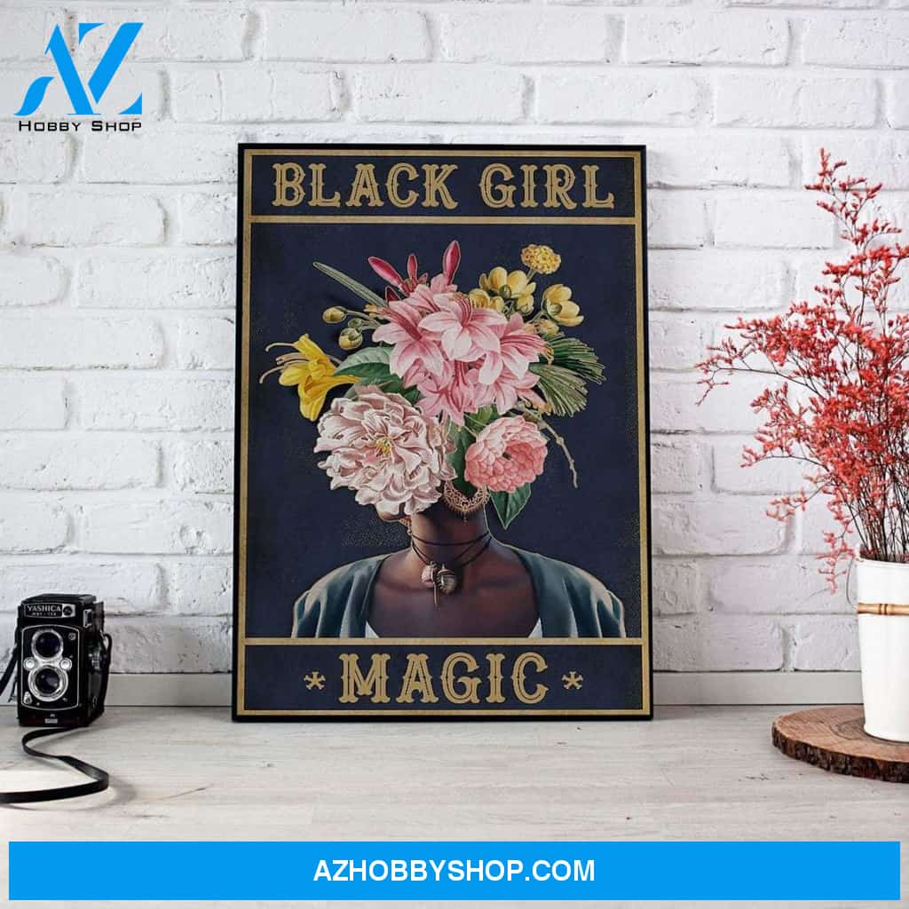 African American poster, Black girl magic art, black women art, black pride Canvas And Poster, Wall Decor Visual Art