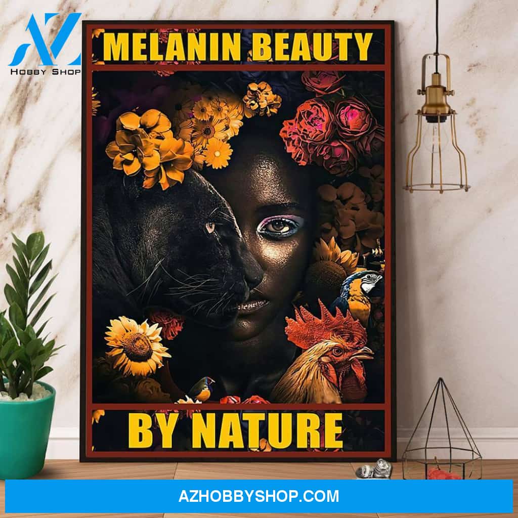 Black Girl Melanin Beauty By Nature Canvas And Poster, Wall Decor Visual Art