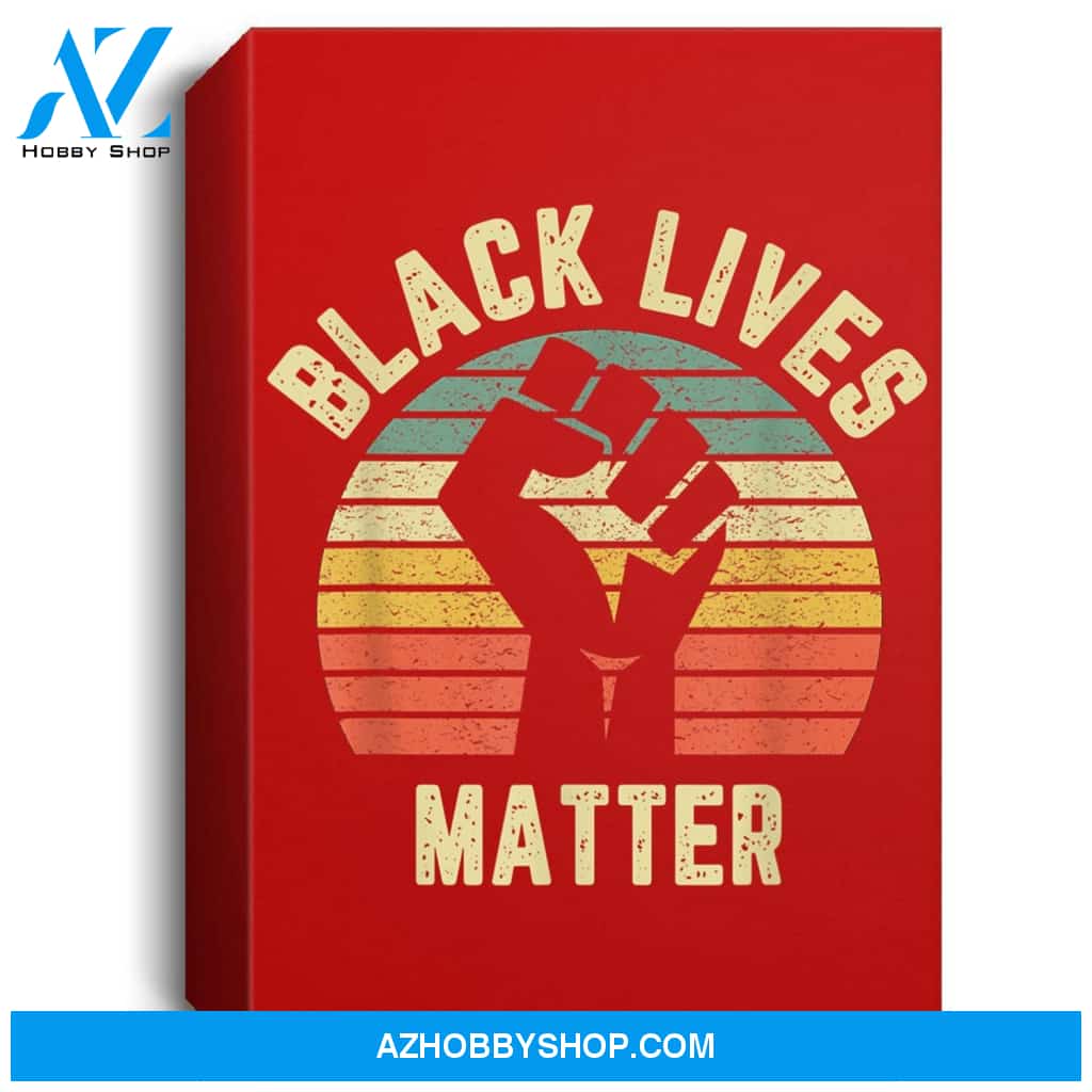 Black Lives Matter Cool Retro Design For Blm Portrait Canvas