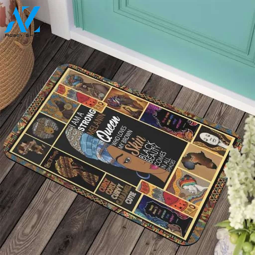 Black Pride Door Mat, New Home Gift, Housewarming Gift, Indoor/Outdoor Mat, Super Absorbent, Non Slip, Machine Washable Mat