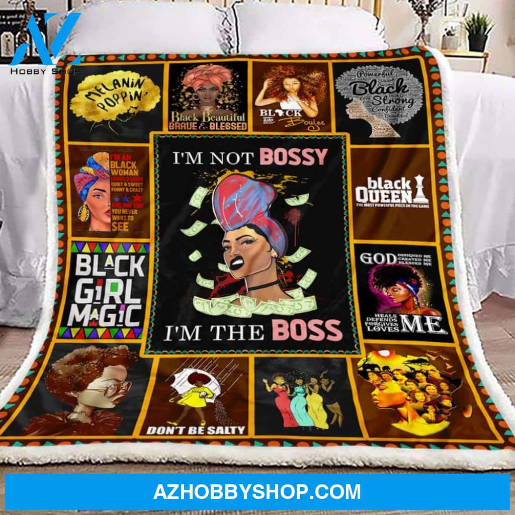 Black Woman Quote Fleece Blanket