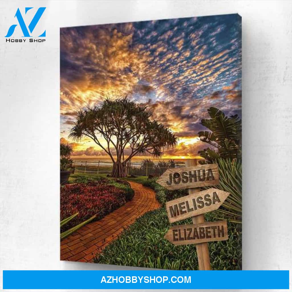 Blissful View Traveler Personalized Photo Memorial Canvas, Canvas Wall Art Gift for Family