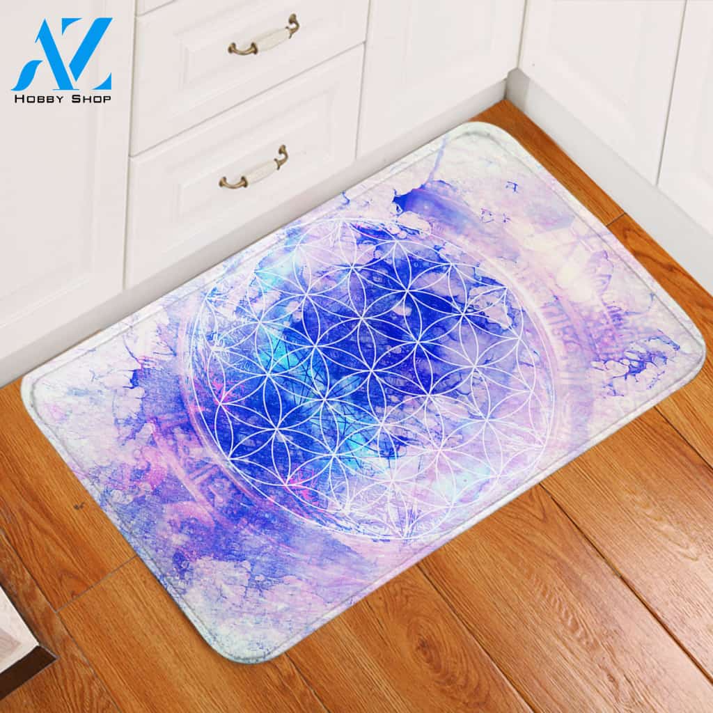 Blue Glass Door Mat