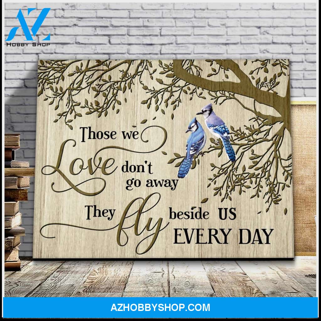 Blue Jay Bird Canvas - Hanging Art Above Sofa