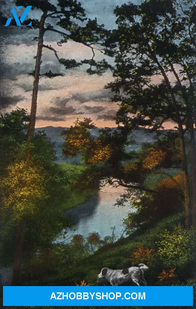 Blue Ridge Mountains North Carolina French Broad River Dusk Scene