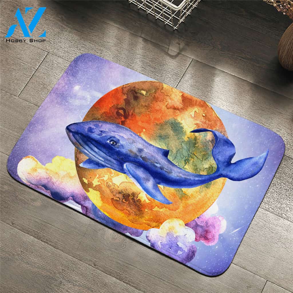 Blue Whale Door Mat
