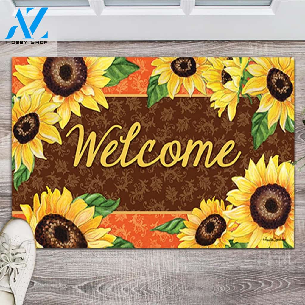 Bold Sunflowers Doormat