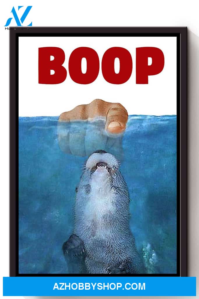 Boop Cute Otter Wall Art Playing With Your Otter Canvas And Poster, Wall Decor Visual Art