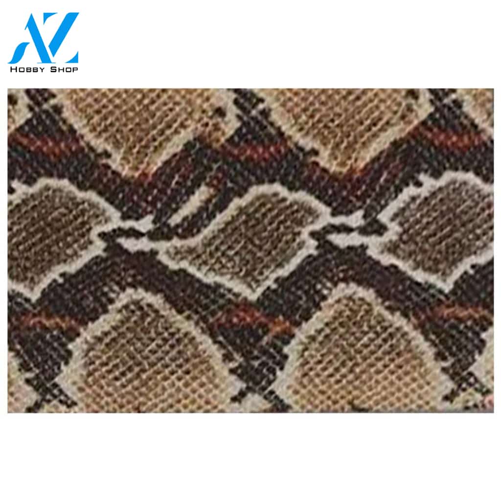 Brown Black Beige Animal Print Snake Doormat Welcome Mat House Warming Gift Home Decor Funny Doormat Gift Idea