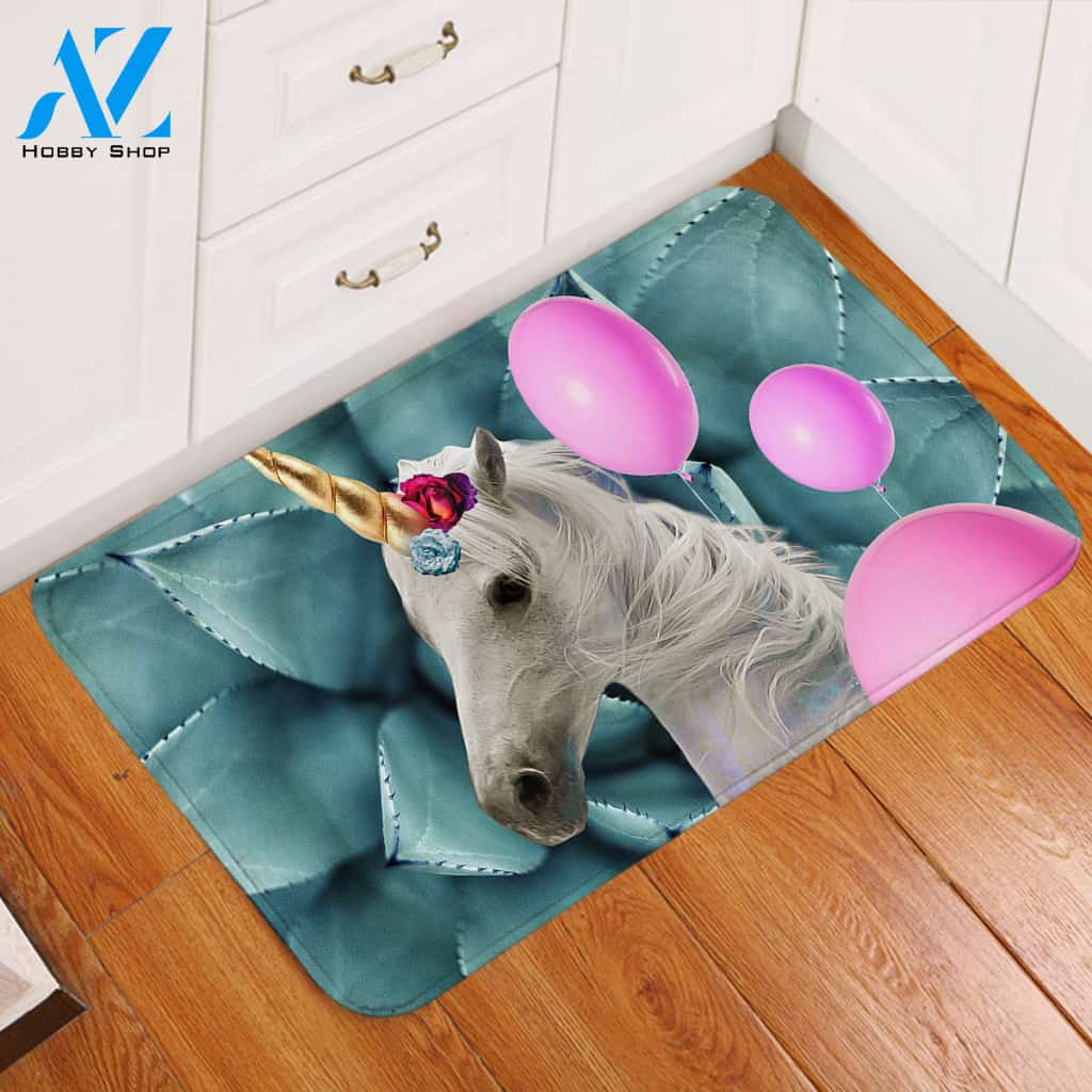Bubble Unicorn Door Mat