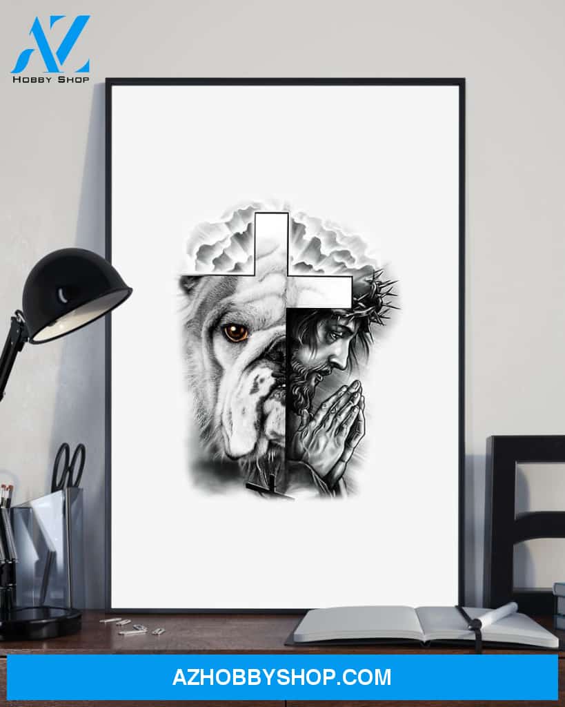 Bulldog Love And Faith Dog Mom Canvas And Poster Wall Decor Visual Art