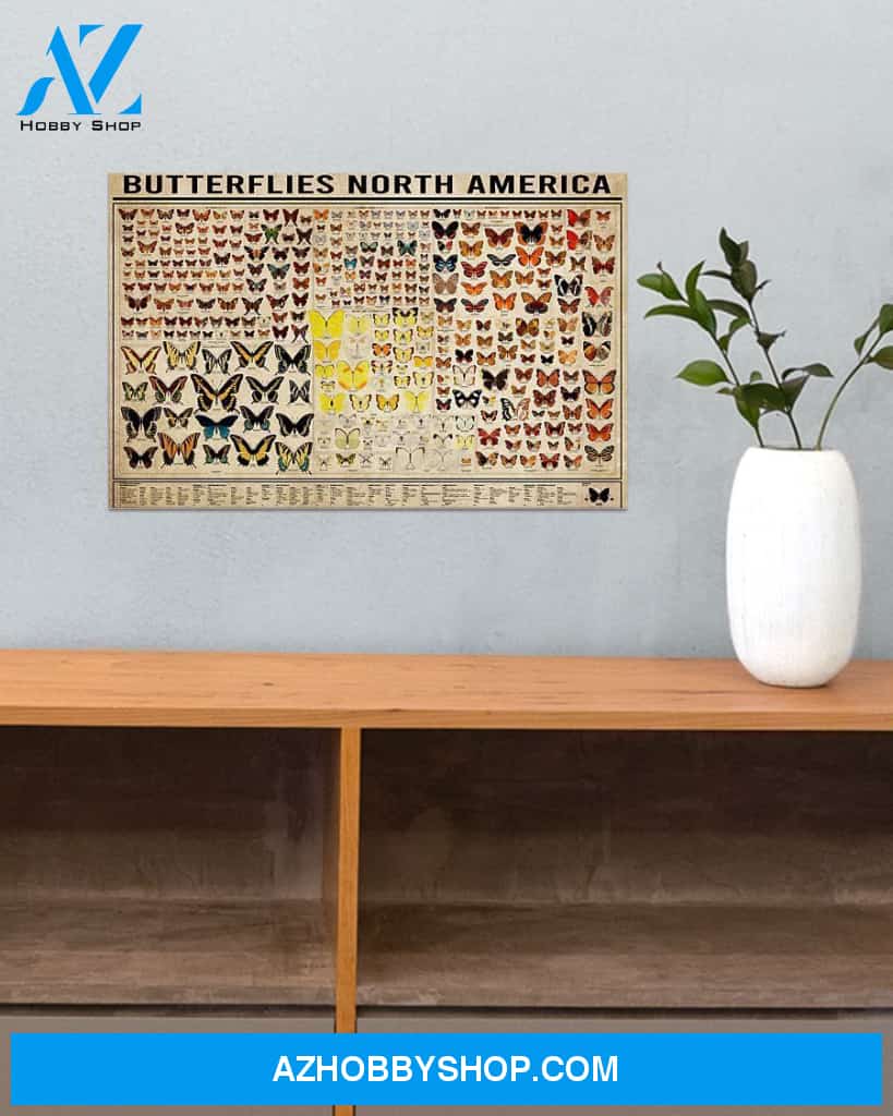 Butterflies North America Canvas Wall Art, Wall Decor Visual Art