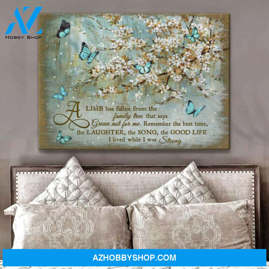 Butterfly A Limb Has Fallen From The Family Tree Canvas Wall Art Decor | Moosfy Wrap Canvas Ready To Hang