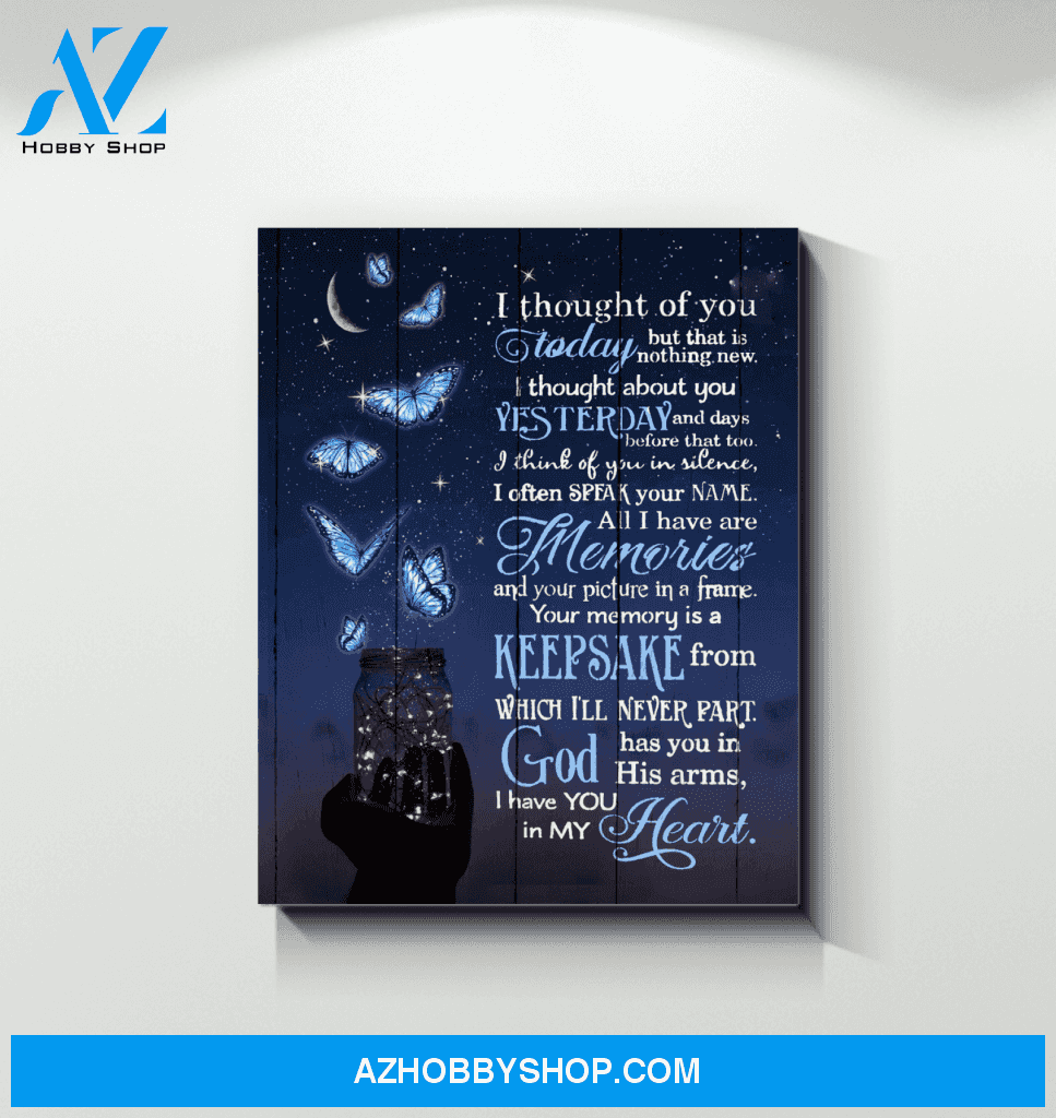 Butterfly I Thought Of You Special Custom Design Canvas