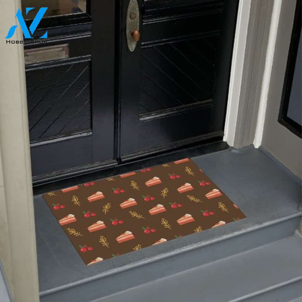 Cake & Berries Pattern Yummy Doormat Welcome Mat House Warming Gift Home Decor Funny Doormat Gift Idea