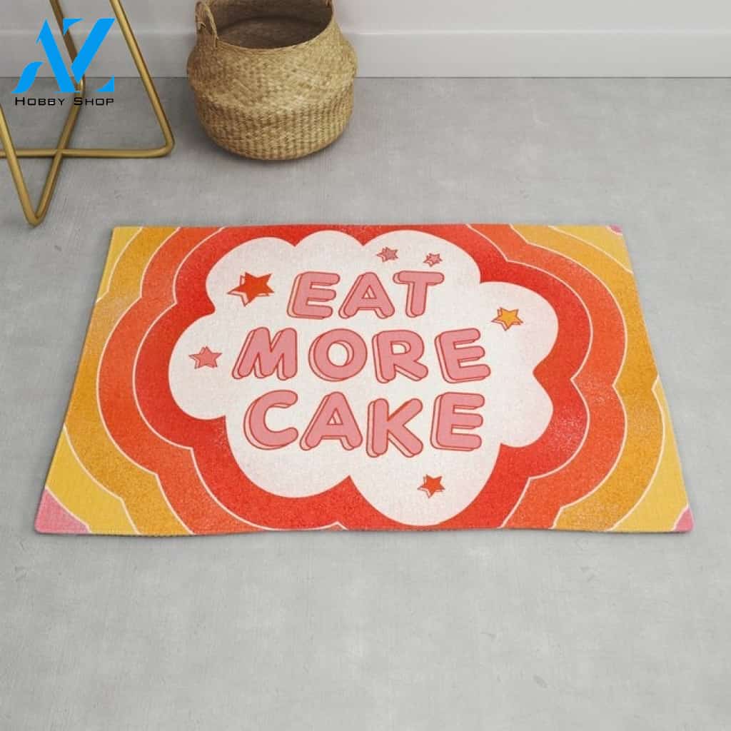 Cake Eat Indoor and Outdoor Doormat Welcome Mat House Warming Gift Home Decor Funny Doormat Gift Idea