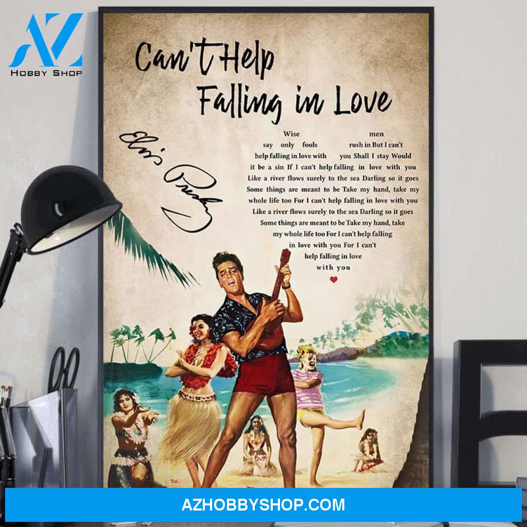 Can't Help Falling In Love Portrait Poster Gift For Friends Home Decor Wall Art Visual Art