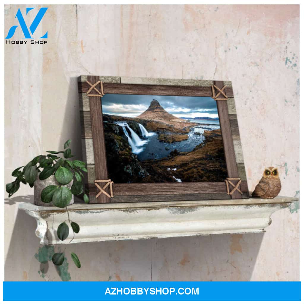 Canvas Prints Gorgeous Mountain Waterfall Wall Art Decor