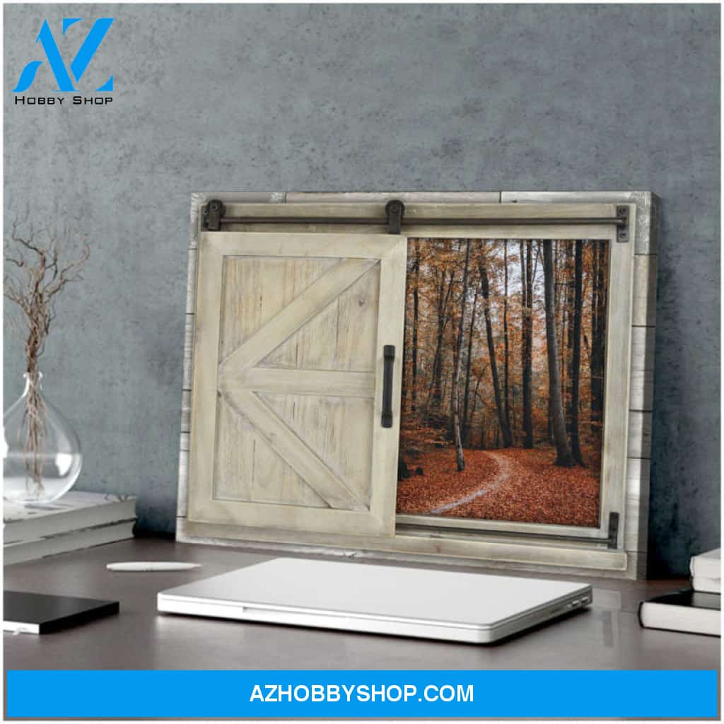 Canvas Wall Decor Window Gorgeous Autumn Forest Ohcanvas