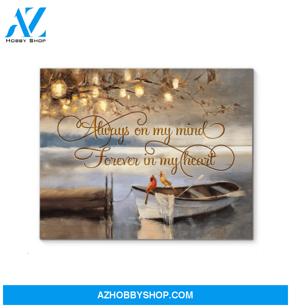 Cardinal Forever In My Heart Canvas Wall Art Unique Gifts