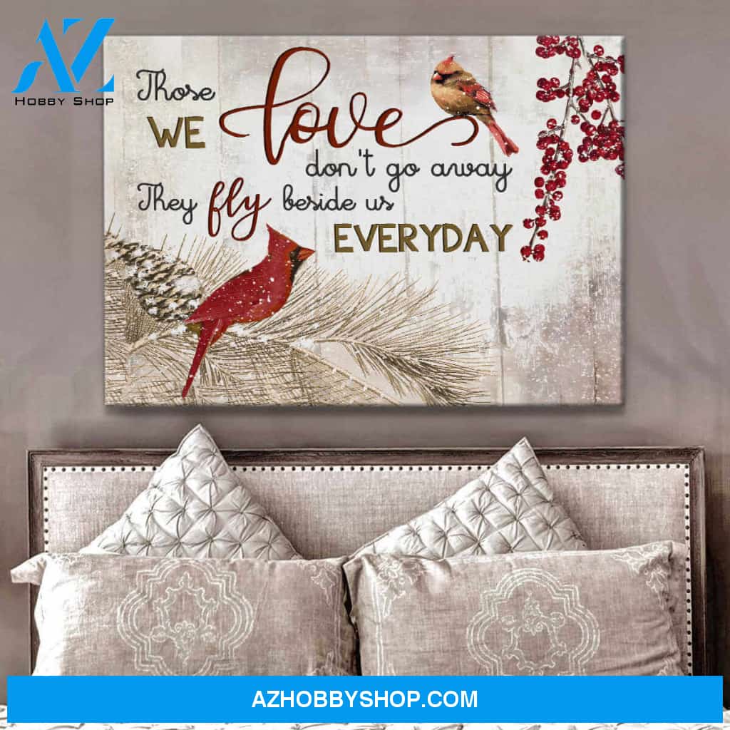 Cardinal Memorial Canvas Those we love Wall Art Decor