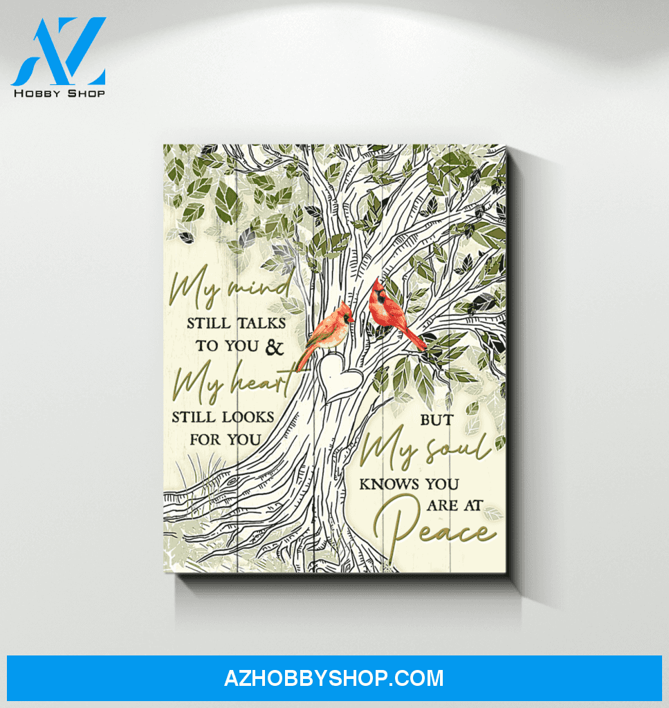 Cardinal My Mind Still Talks To You Canvas Wall Art