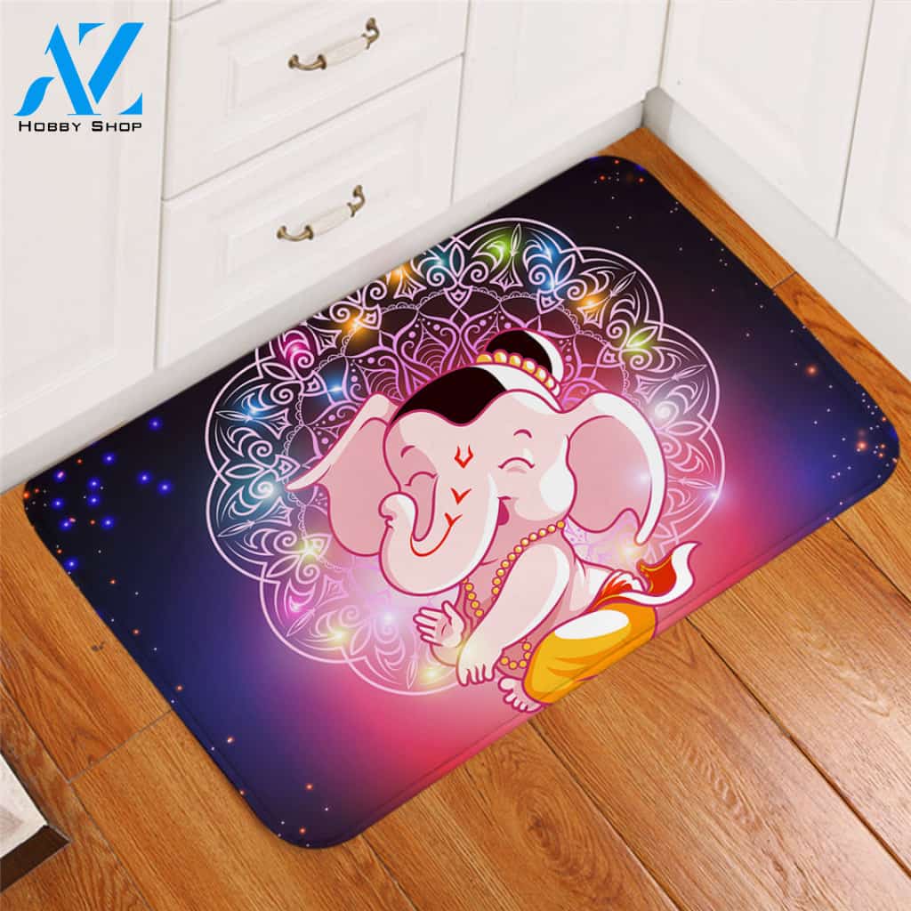 Cartooned Ganesh Door Mat