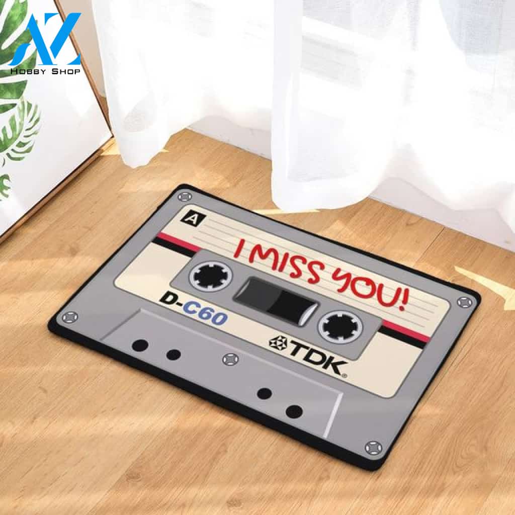 Cassette I Miss You Doormat Indoor And Outdoor Doormat Warm House Gift Welcome Mat Birthday Gift For Music Lovers Cassette Lover