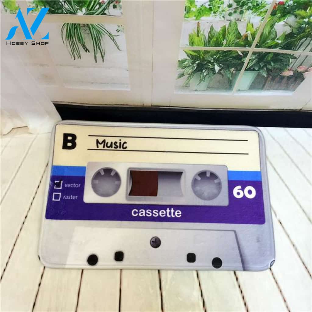 Cassette Tape Doormat Indoor And Outdoor Doormat Warm House Gift Welcome Mat Birthday Gift For Cassette Lovers Music Lover