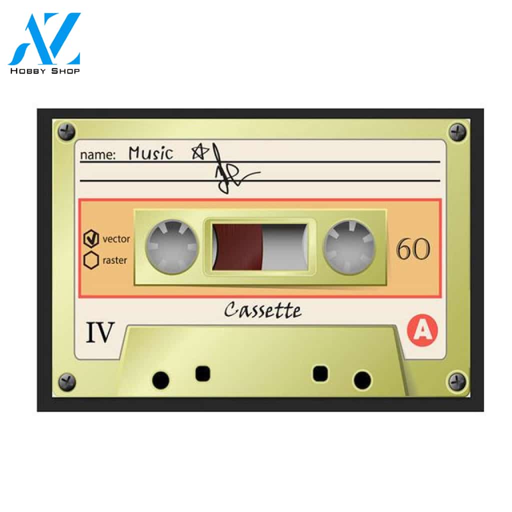 Cassette Tape Doormat Indoor And Outdoor Doormat Warm House Gift Welcome Mat Birthday Gift For Cassette Lovers Music Lover