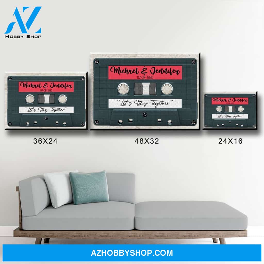 Cassette Tape Names Premium Canvas Black