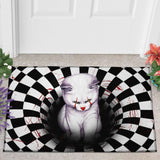 CAT ILLUSION HALLOWEEN DOORMAT