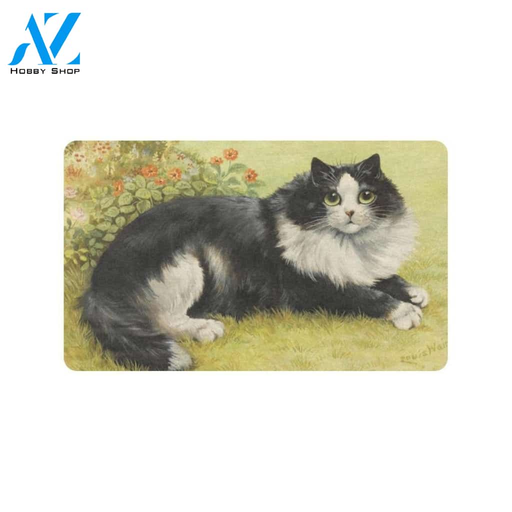 Cat In The Garden Doormat Welcome Mat Housewarming Gift Home Decor Funny Doormat Best Gift Idea For Cat Lovers Gift For Friend Birthday Gift