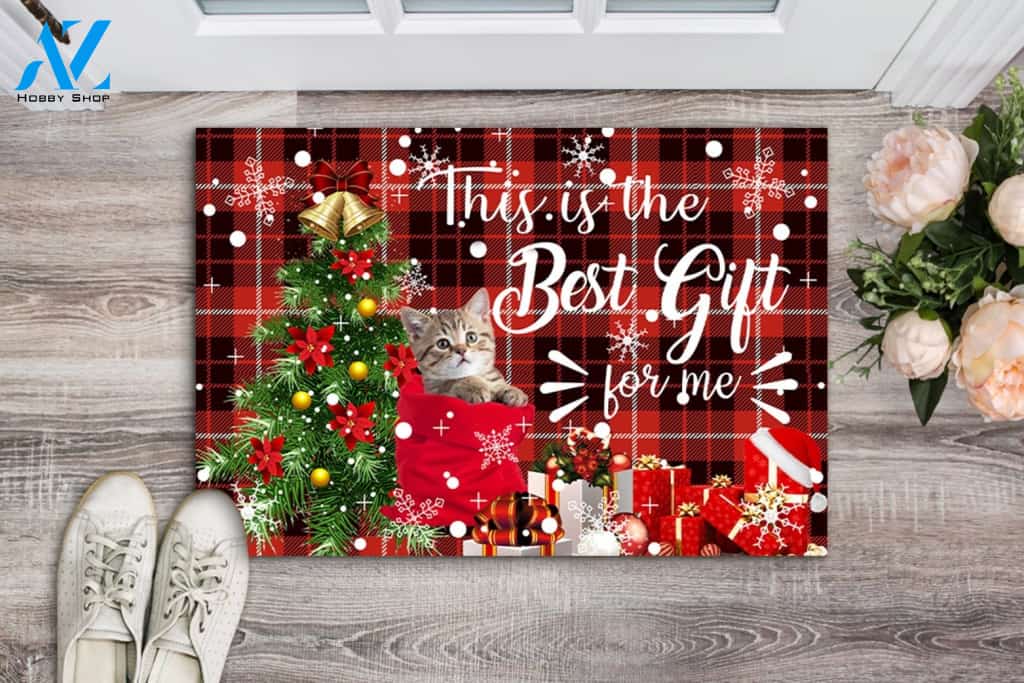 Cat This Is The Best Gift Doormat Indoor And Outdoor Mat Entrance Rug Sweet Home Decor Housewarming Gift Gift For Friend Family Stem Feminist