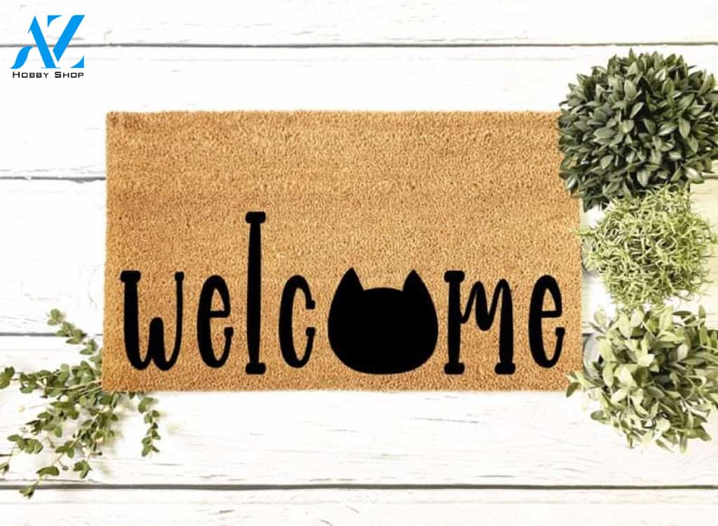 Cat Welcome Doormat Welcome Mat House Warming Gift Home Decor Gift For Cat Lovers Funny Doormat Gift Idea