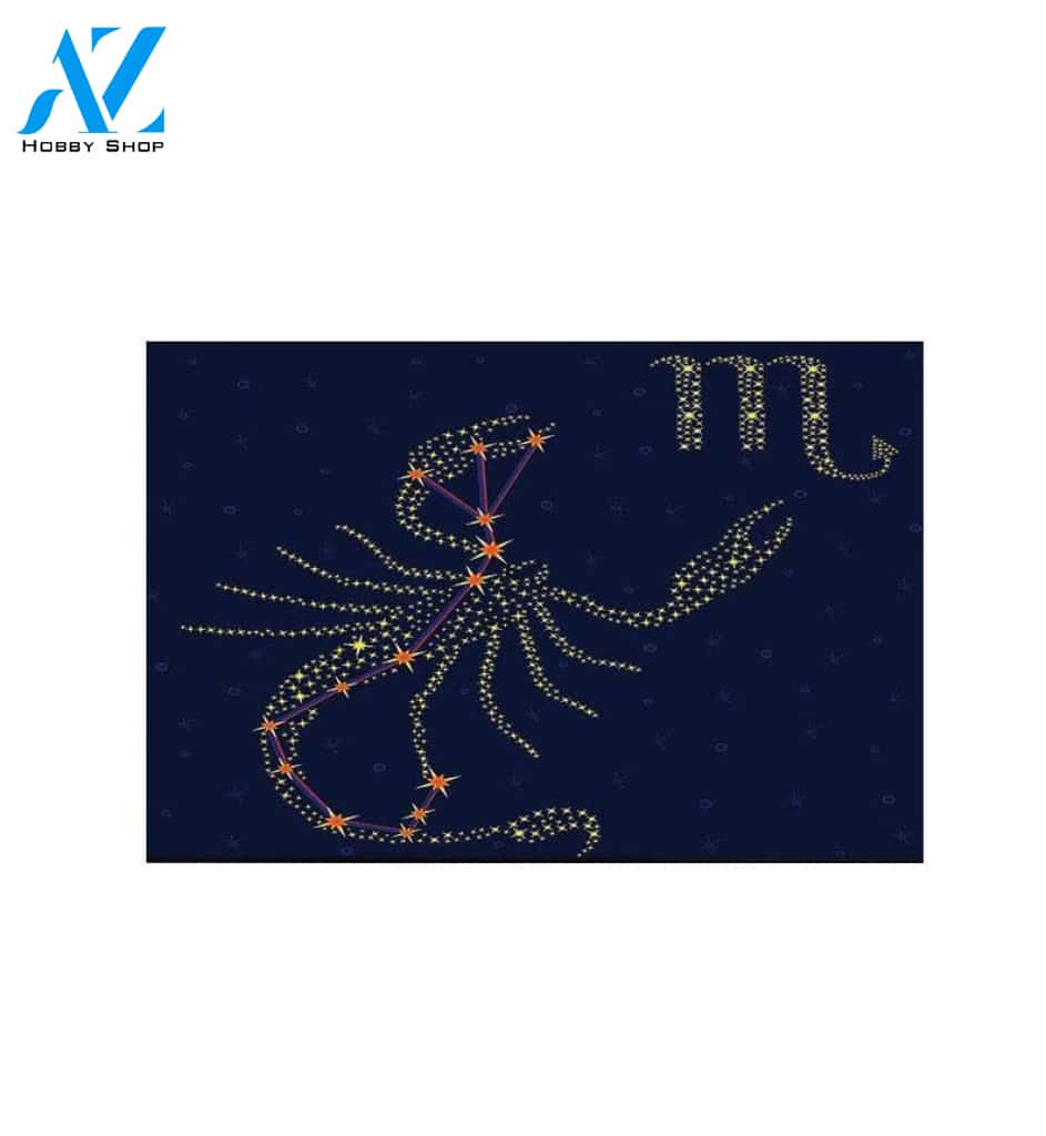Celestial Background Scorpio Zodiac Doormat Welcome Mat House Warming Gift Home Decor Funny Doormat Gift Idea