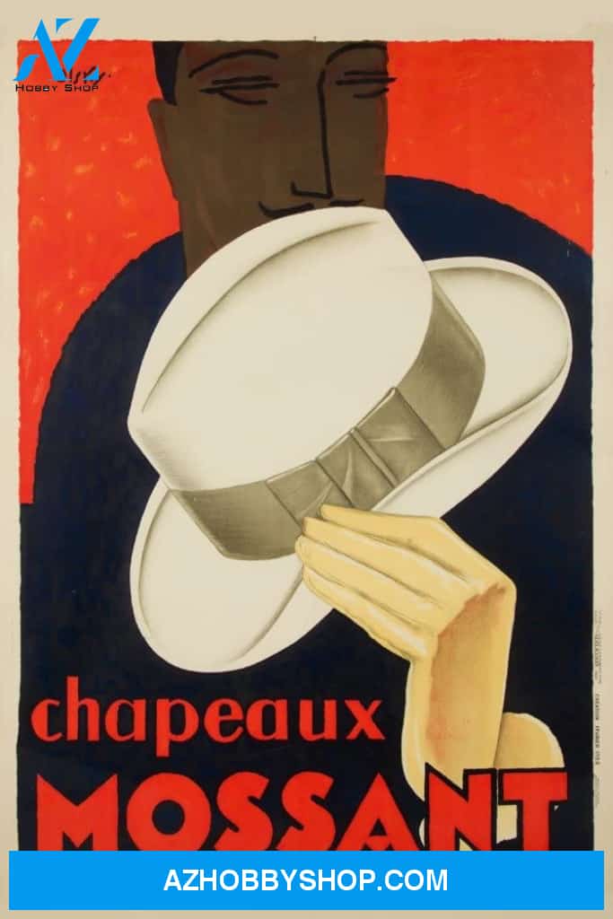 Chapeaux Mossant France C. 1928 - Vintage Poster
