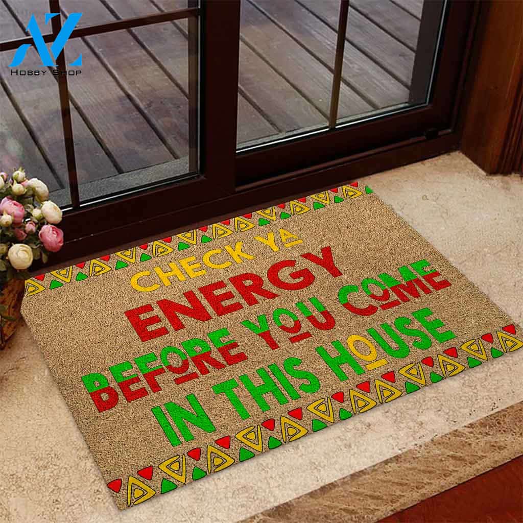 Check Ya Energy - African American Doormat