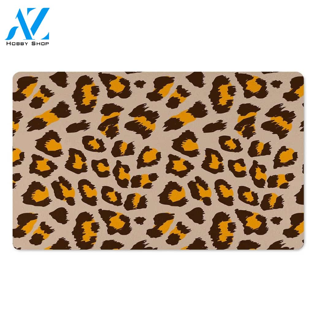 Cheetah Print Door Mat
