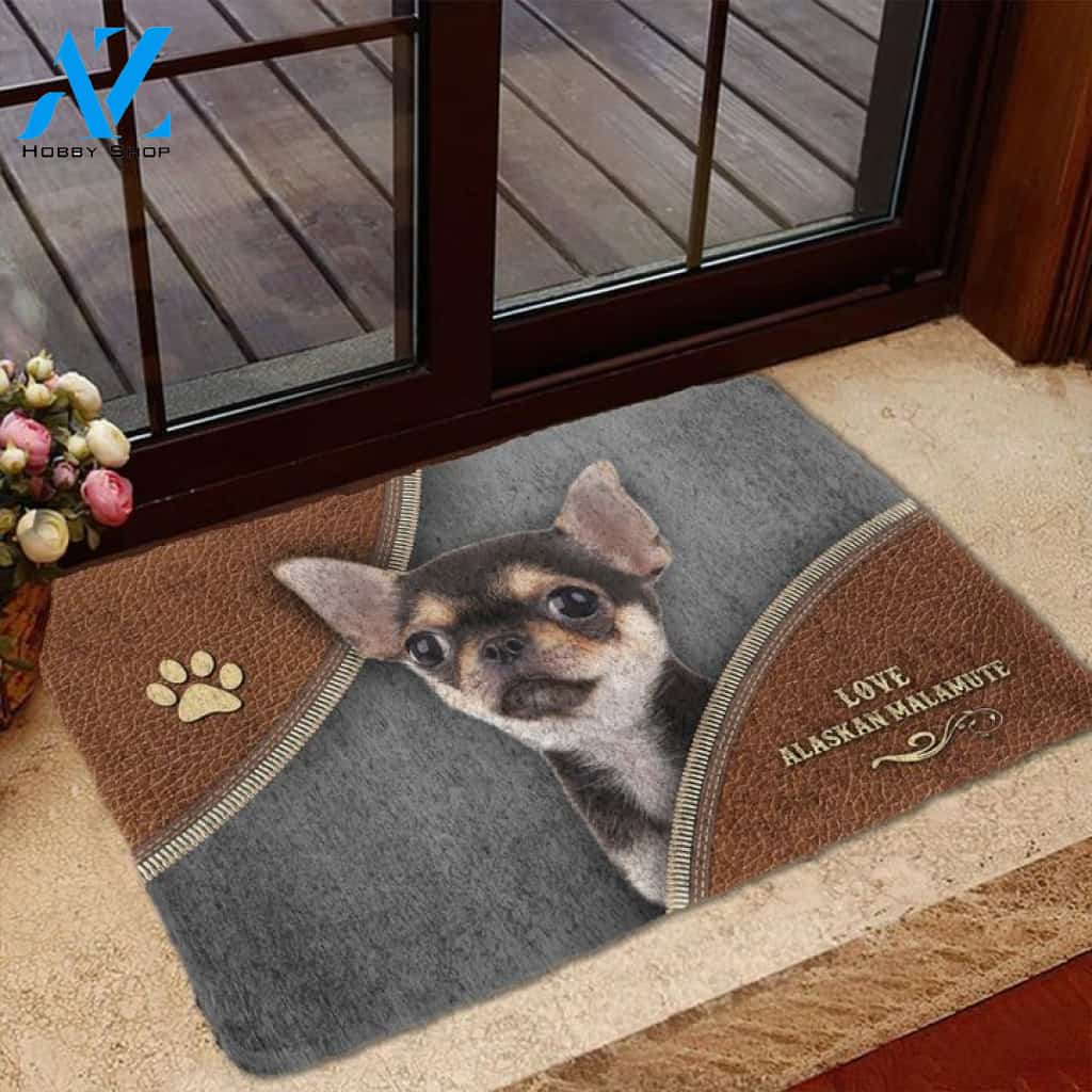 Chihuahua Doormat Welcome Mat Housewarming Gift Home Decor Funny Doormat Gift for Dog Lovers Happy Idea for Friend