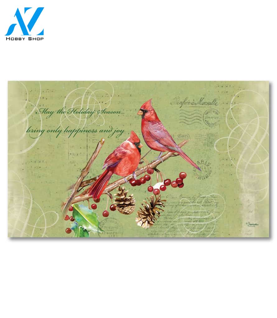 Christmas Cardinals - Doormat - 18" x 30"