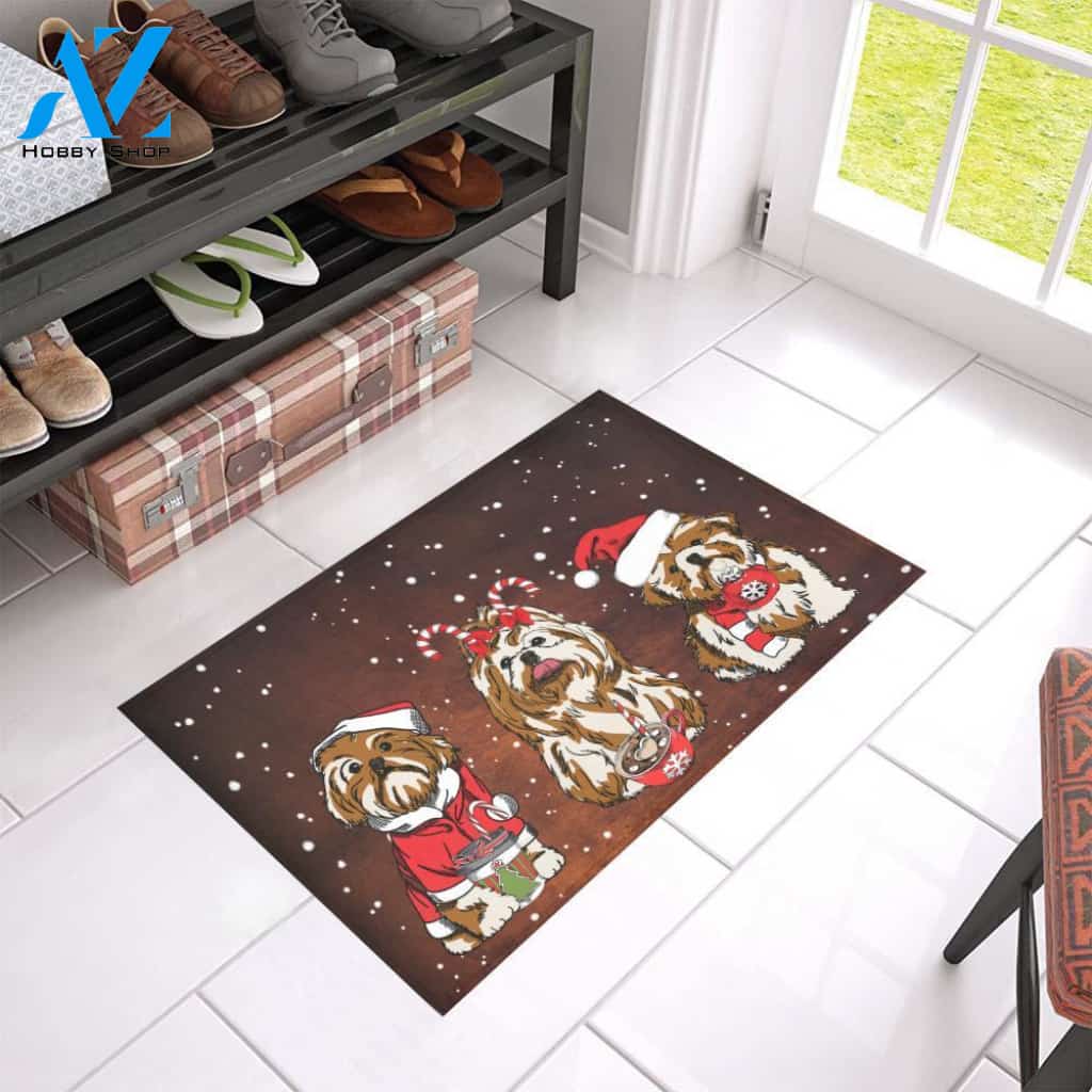 Christmas Easy Clean Welcome DoorMat | Felt And Rubber | 40x60 cm | 45x75 cm | 60x90 cm | Colorful | DO1419