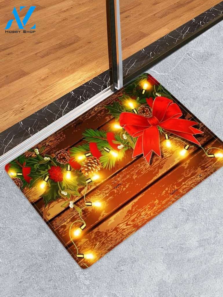 Christmas Light Wooden CLH091090D Doormat