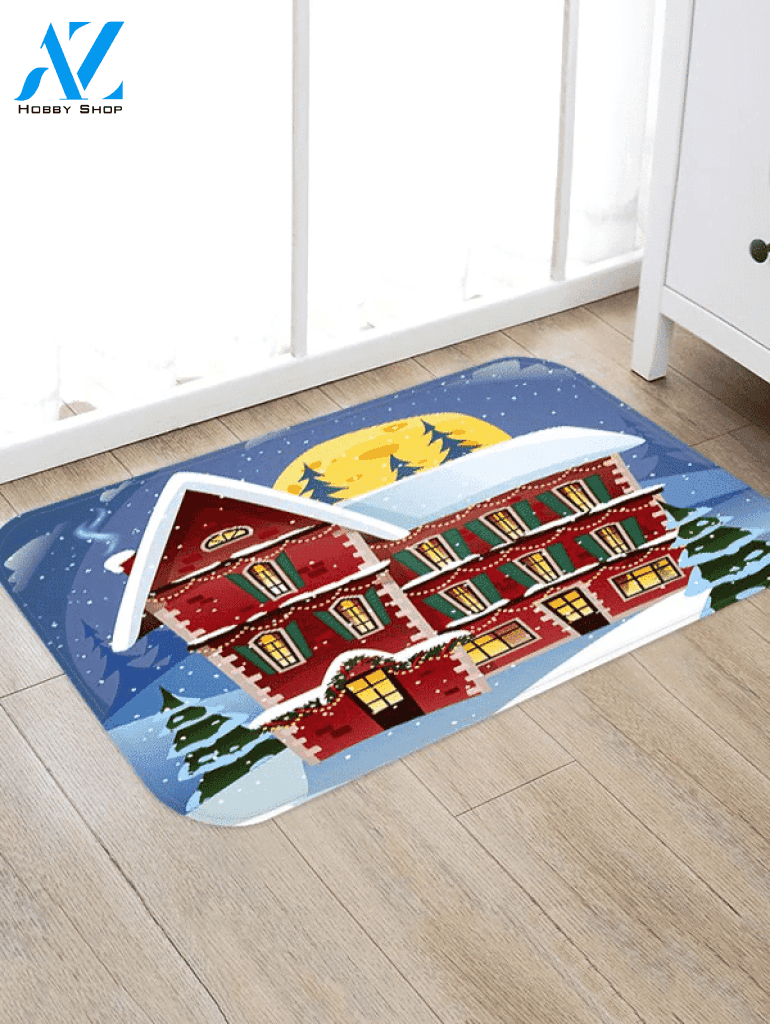 Christmas Night House CLH091092D Doormat