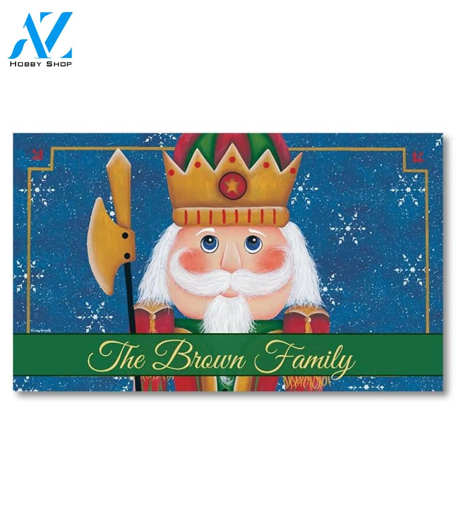 Christmas Nutcracker Personalized Doormat - 18" x 30"