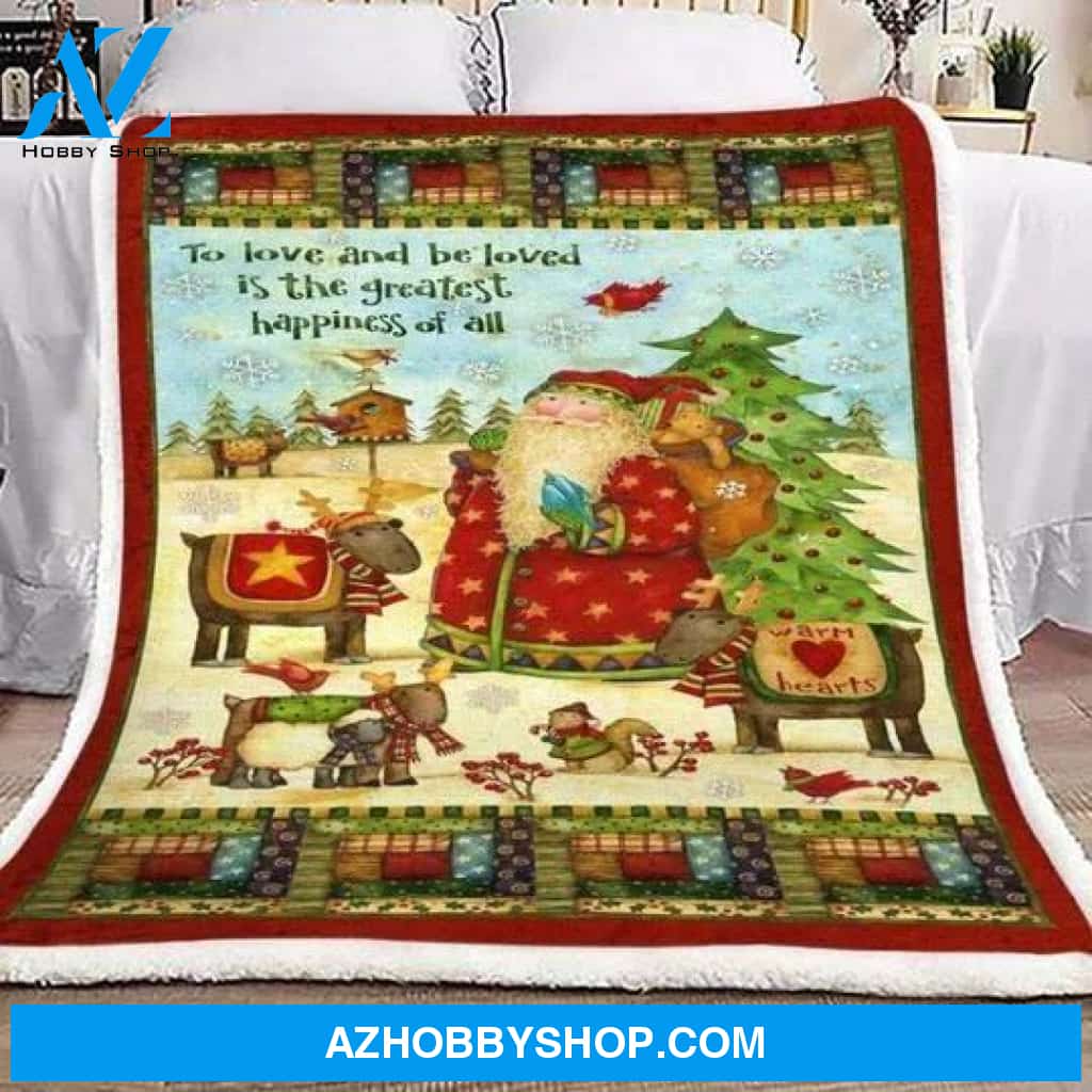 Christmas To Love And Be Loved Is The Greatest Happiness At All Fleece Blanket Gift For People Home Decor Bedding Couch Sofa Soft And Comfy Cozy